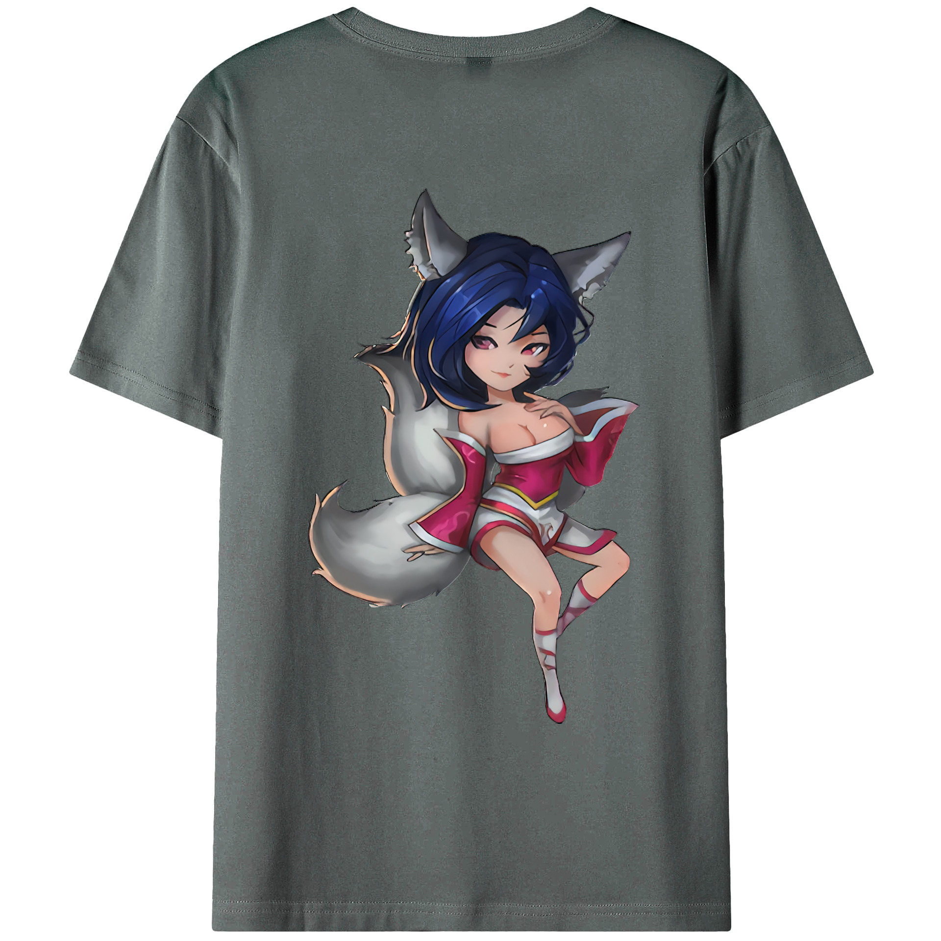 （画像用） リーグ・オブ・レジェンド League of Legends LOL 綿100％ メンズ半袖Tシャツ（バックプリント） 通気性